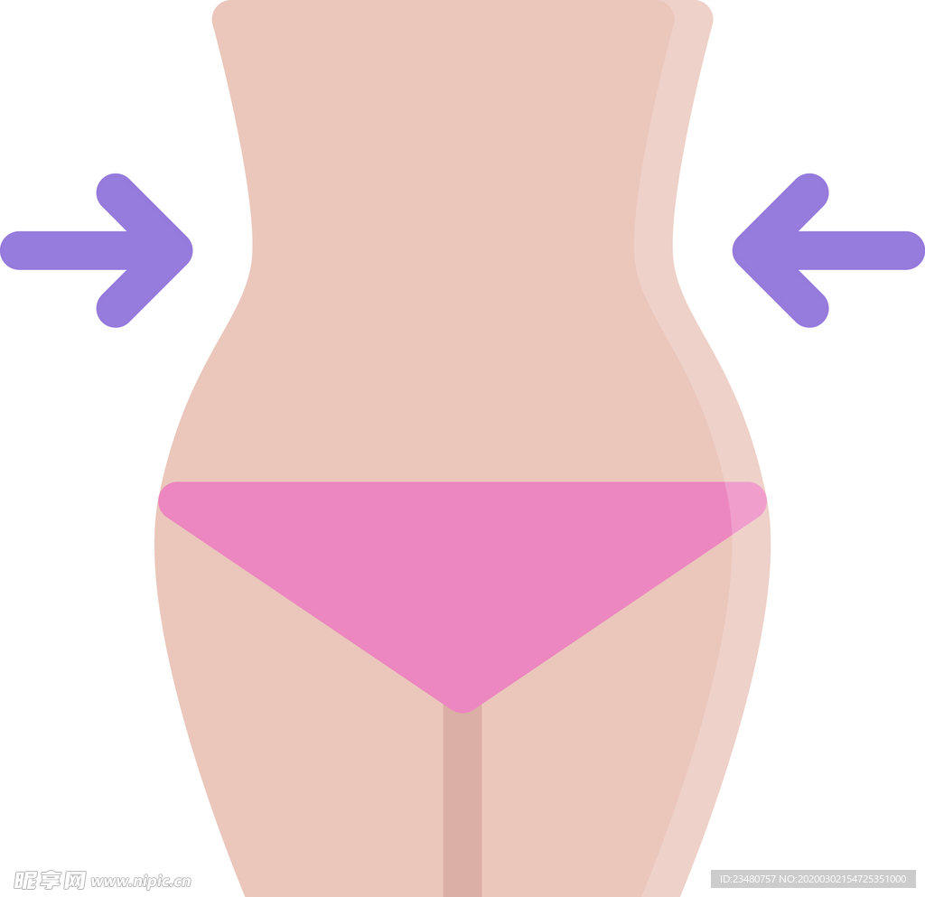 腰围三维UI标识标志