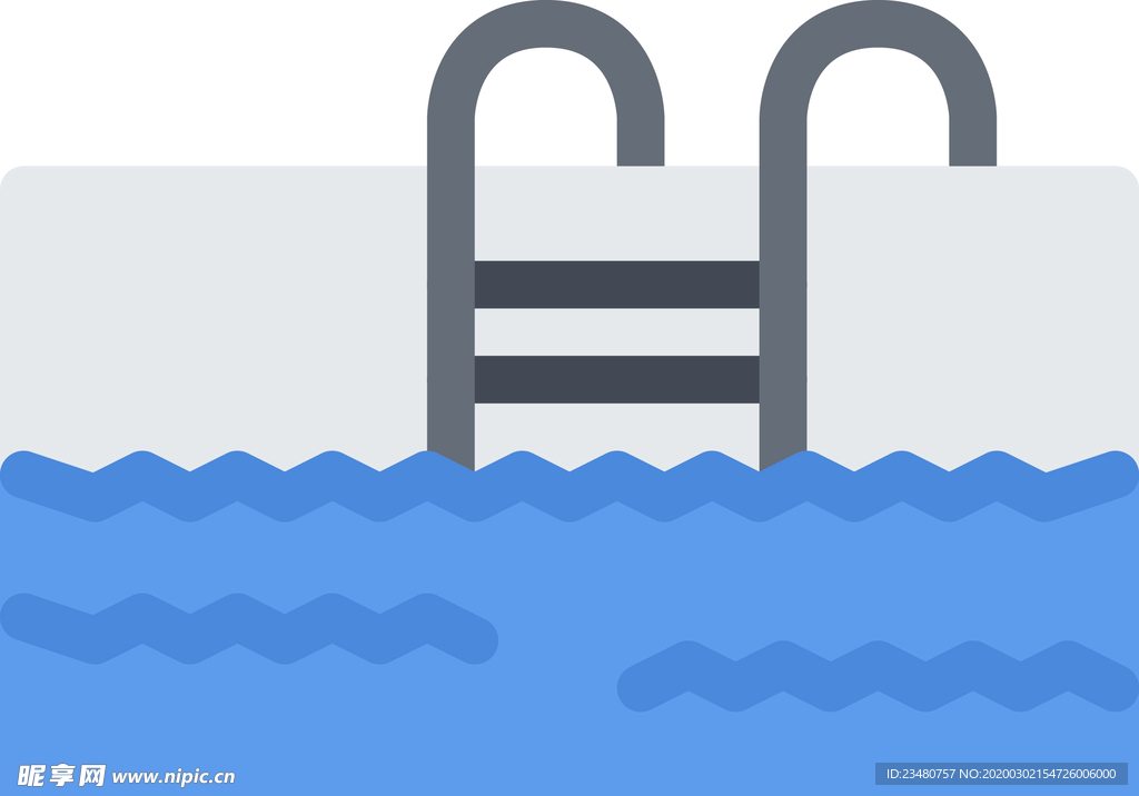 游泳池UI标识标志