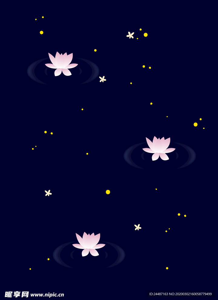 荷花 插画 素材 背景