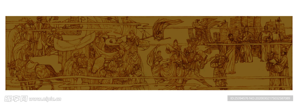 海丝浮雕 郑和下西洋