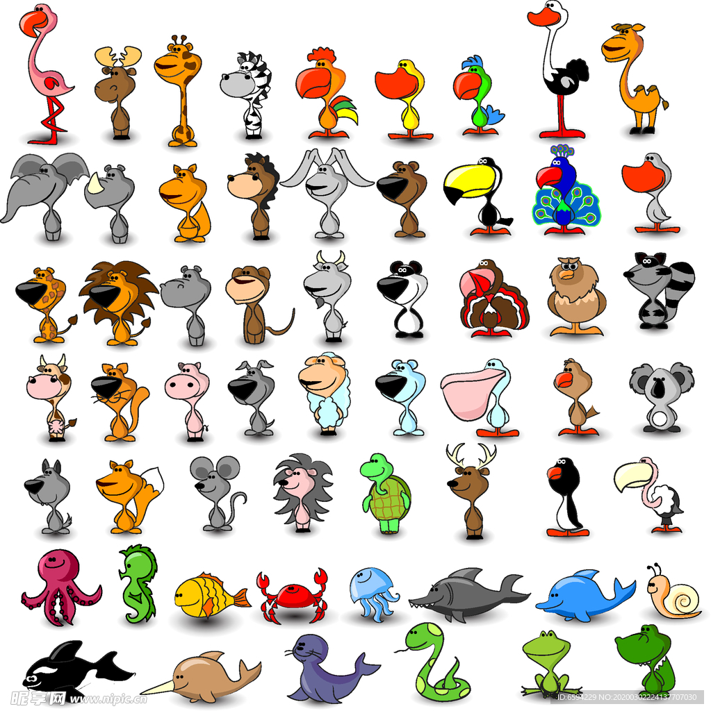 卡通动物插画