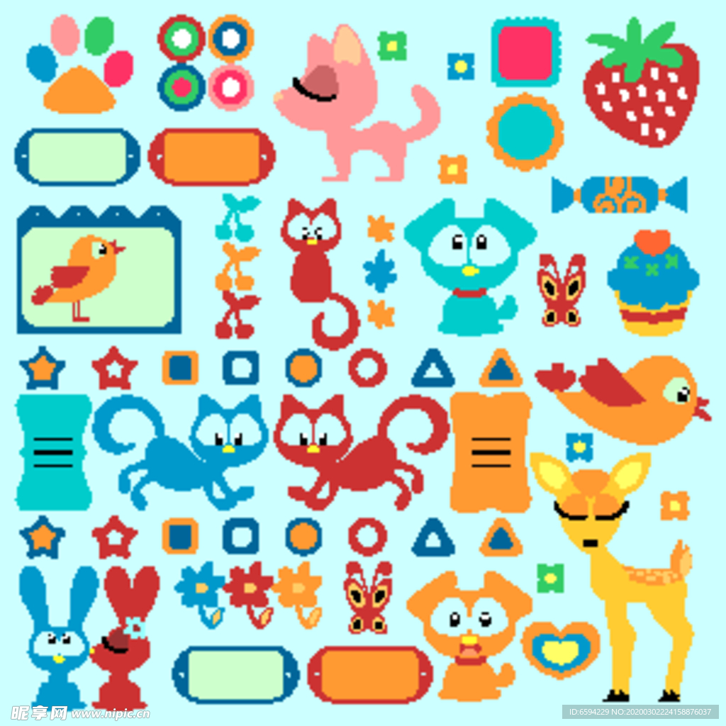 儿童卡通插画矢量