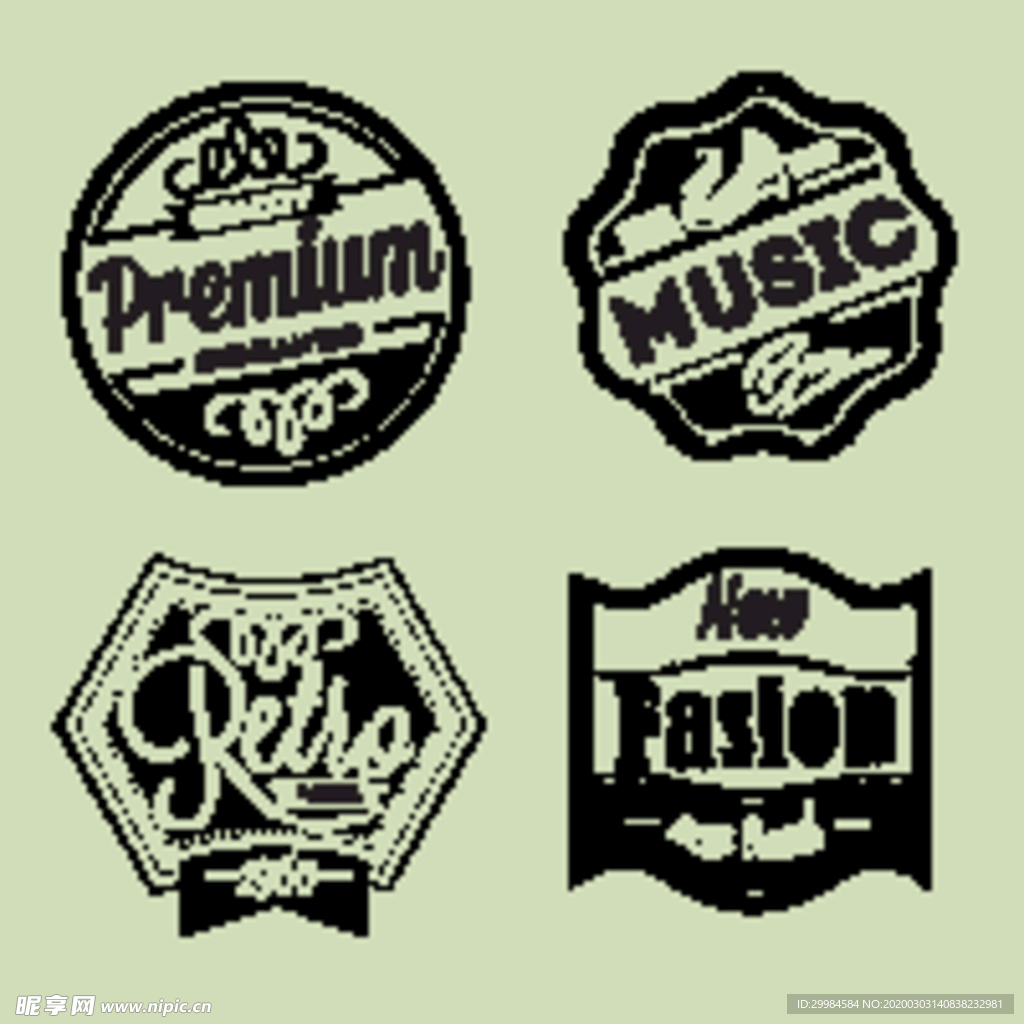 时尚创意线性图标