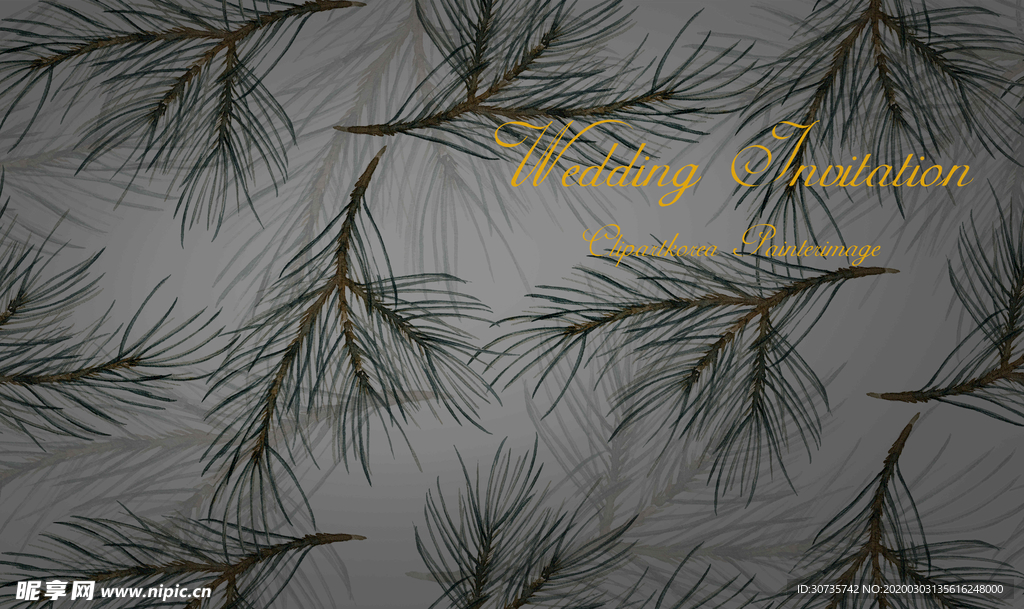 现代简约抽象花卉电视背景墙