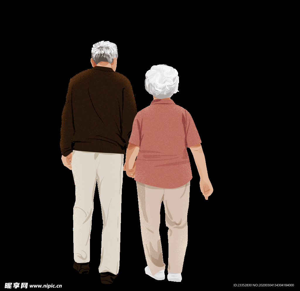 插图关怀空巢老人