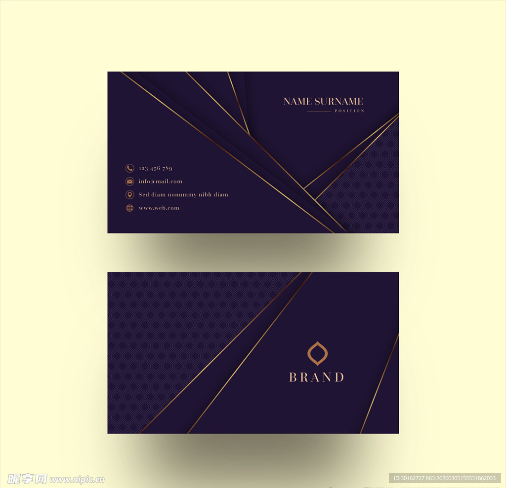 高端大气黑金商务名片模板