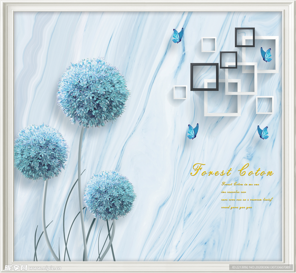 大理石玉雕蒲公英