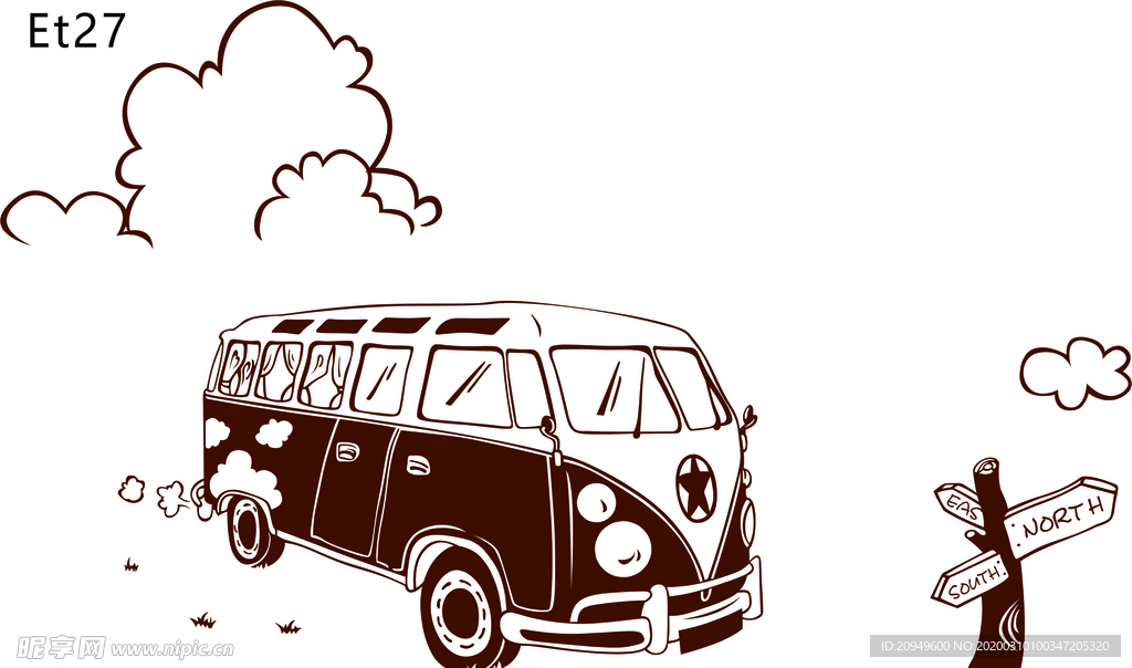 小汽车矢量图案