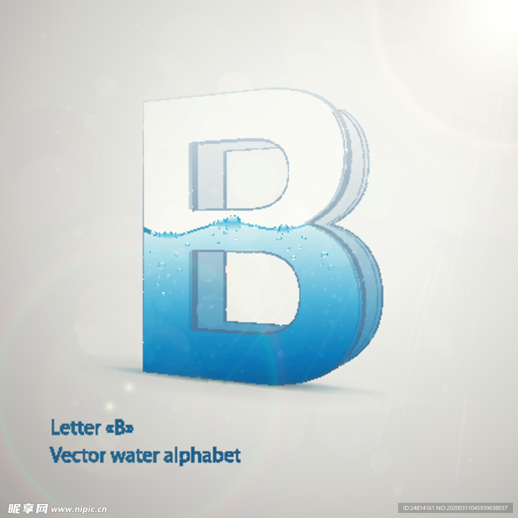 时尚卡通英文字母B字设计艺术