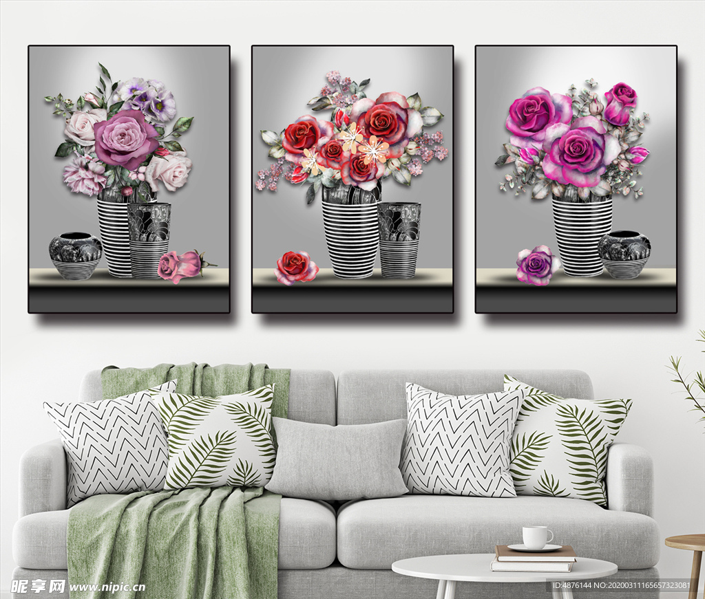 简约花卉装饰画