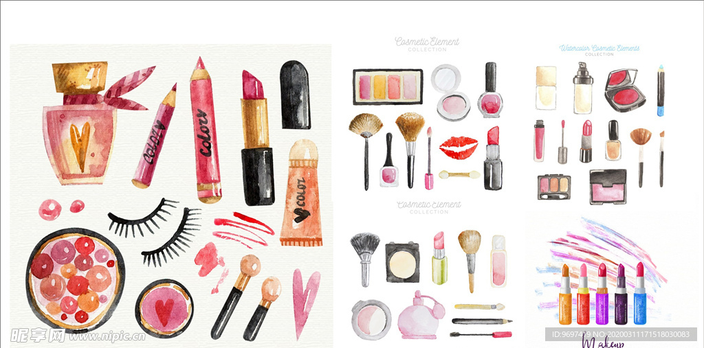 水彩化妆品