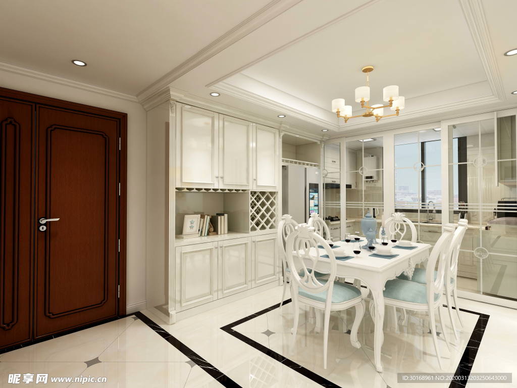 简欧餐厅效果图