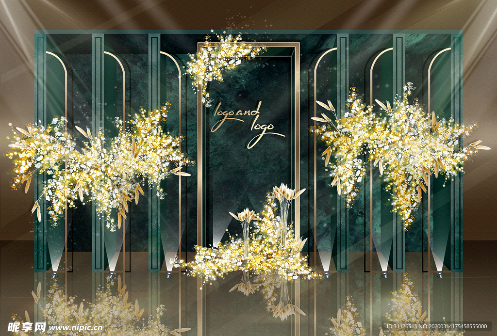 墨绿色婚礼效果图