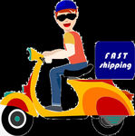 卡通快递小哥图片