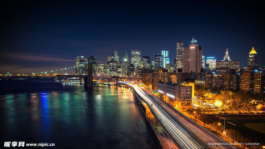 城市夜景 纽约夜景