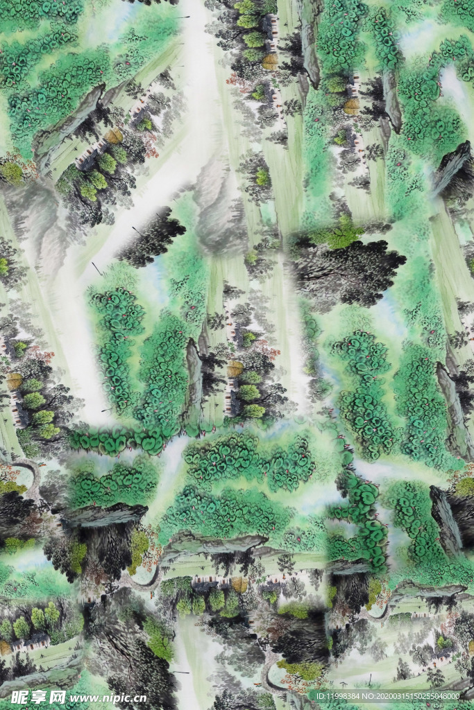 水墨画数码印花