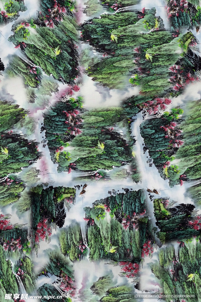 水墨画数码印花