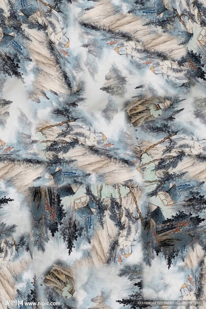 水墨画数码印花