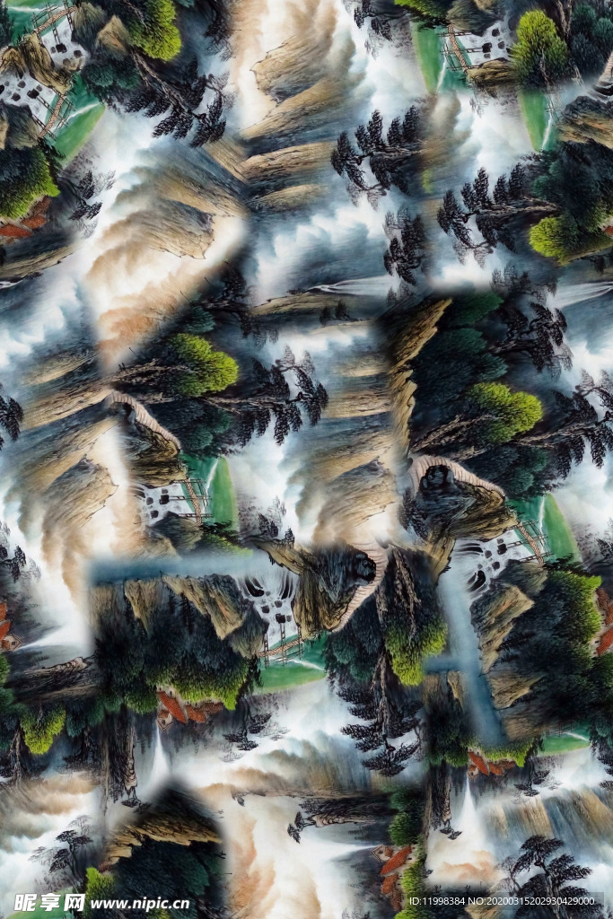 水墨画数码印花