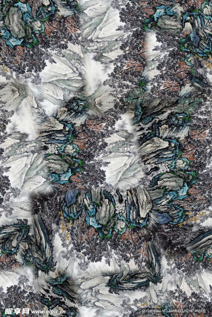 水墨画数码印花