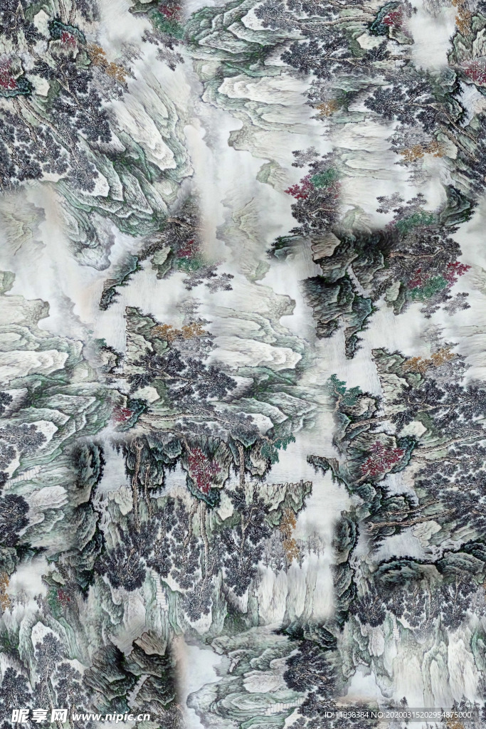 水墨画数码印花