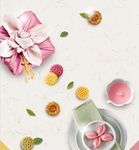 粉色精致中国风中秋背景