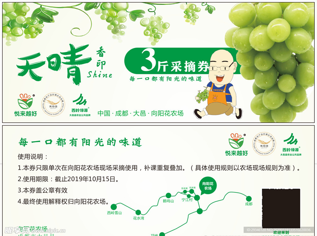 葡萄水果采摘卡