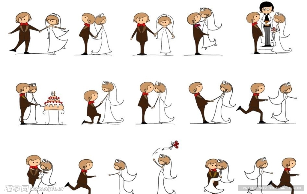 婚礼卡通形象