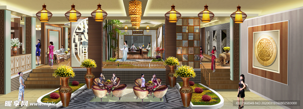 二层销售卖场中庭