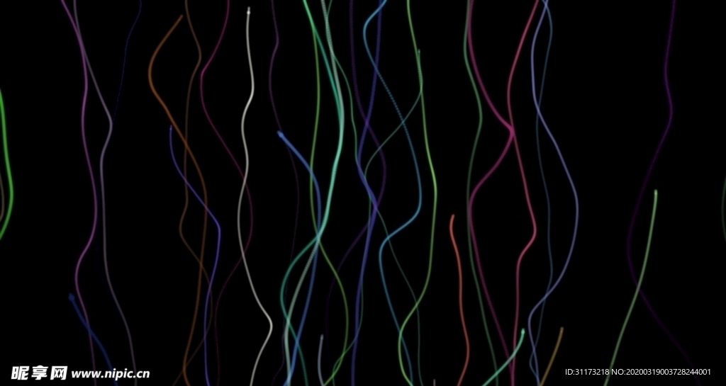 彩色生长线条视频素材
