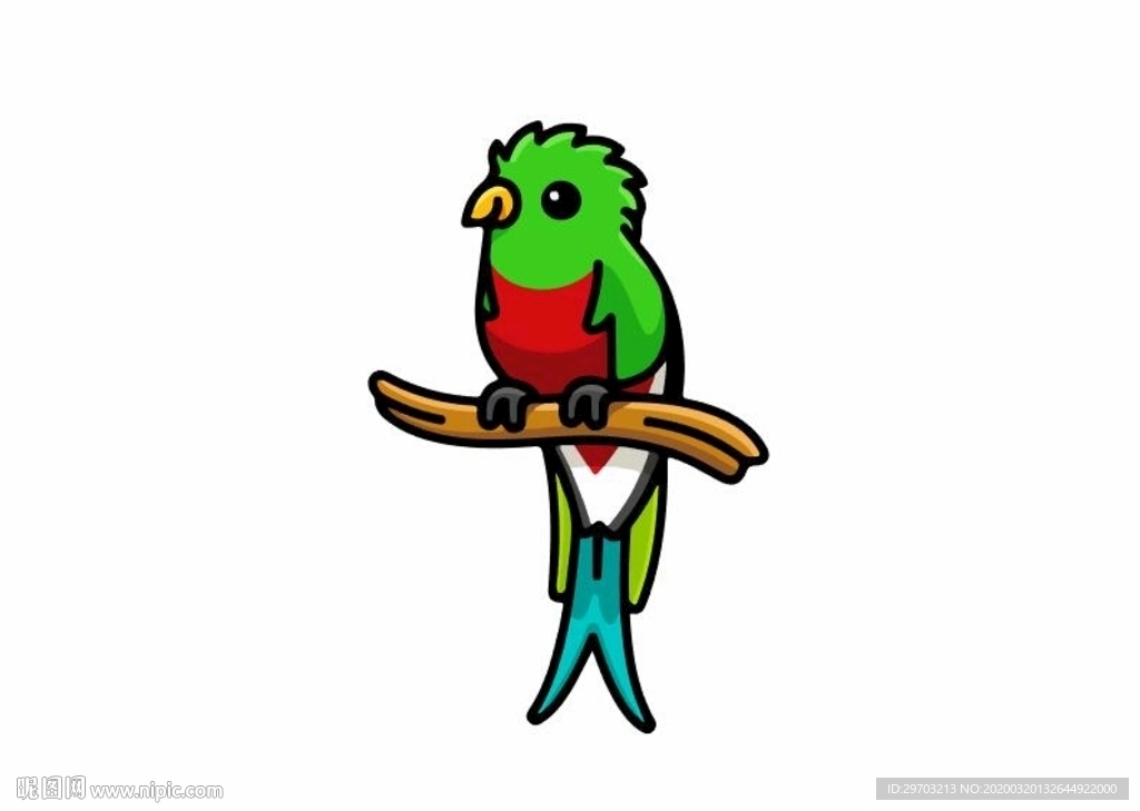 卡通鹦鹉