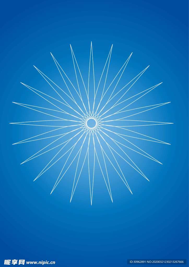 蓝色几何放射状底纹