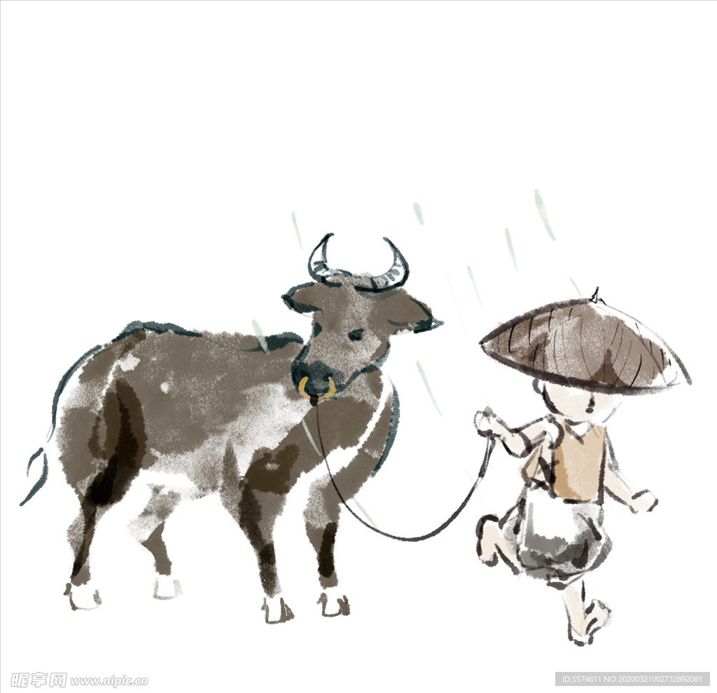 牧童素材