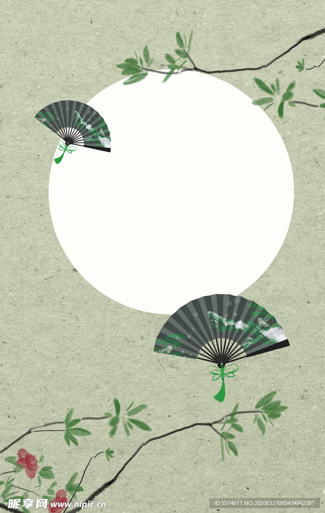 中国风淡雅海报背景