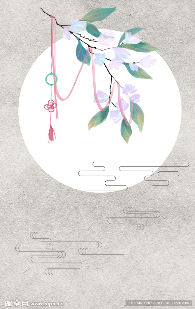 中国风淡雅海报背景