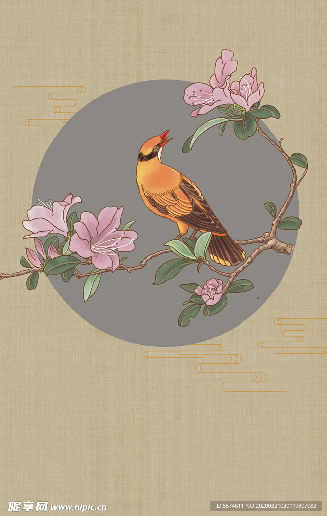 中国风淡雅海报背景