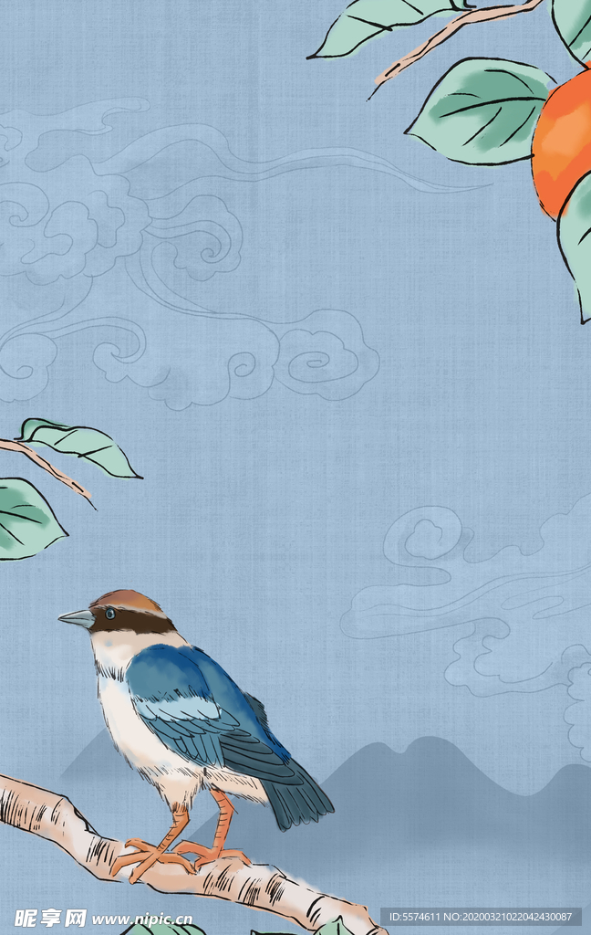 中国风淡雅海报背景