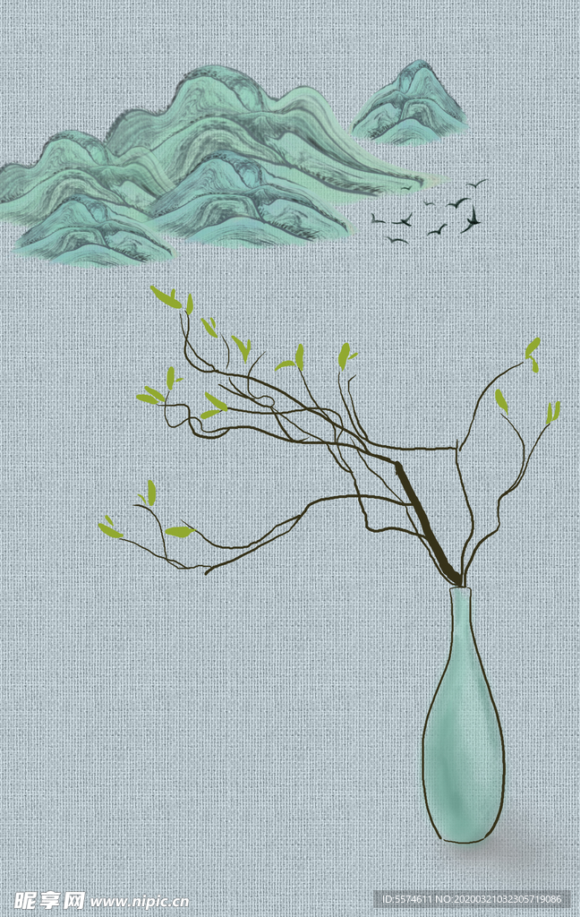 中国风淡雅海报背景