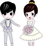 婚礼礼服矢量图