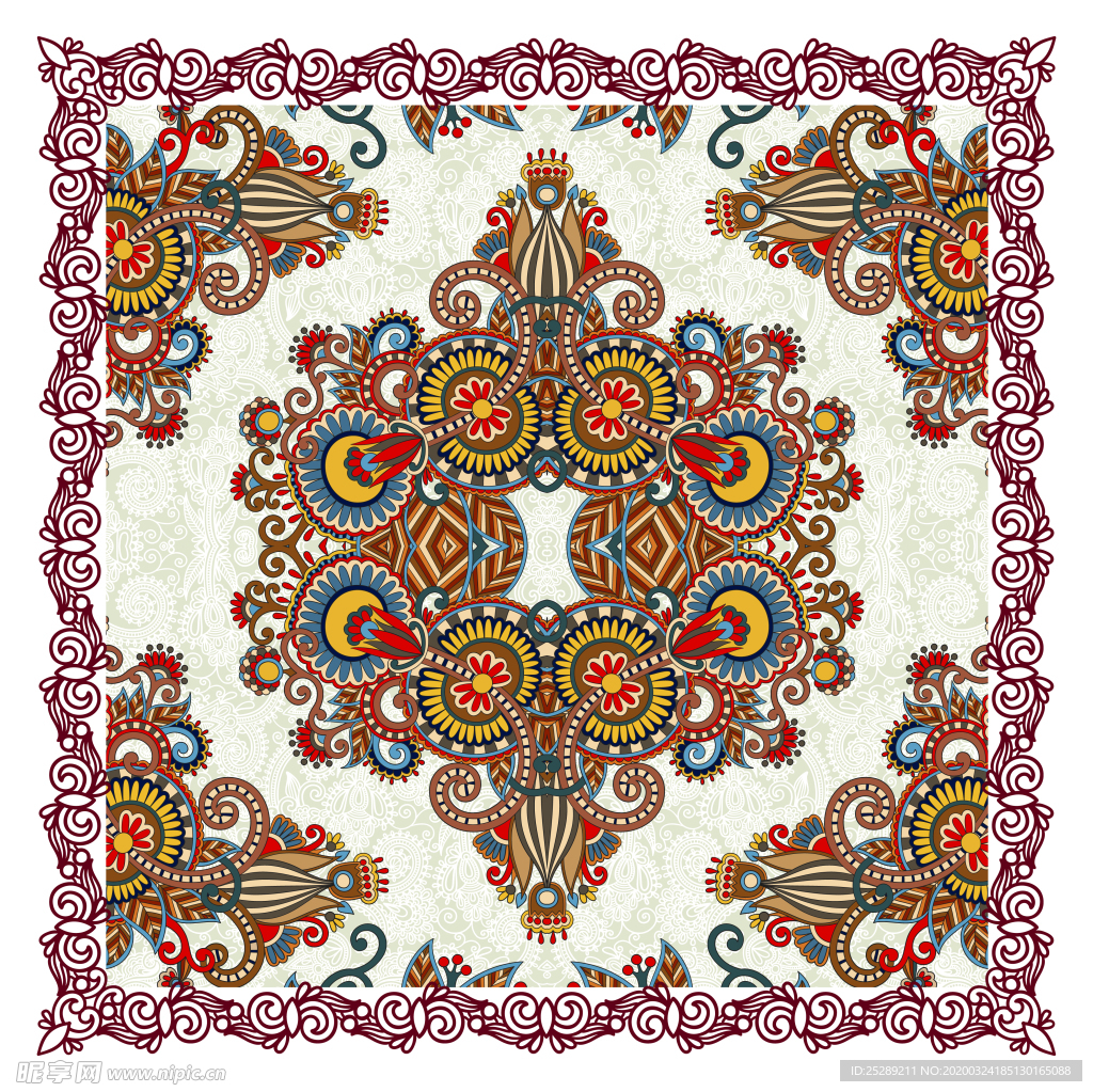 民族风 艺术 方巾 腰果 佩斯