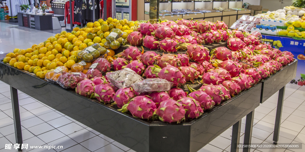 红色的 新鲜水果 红心 热带水