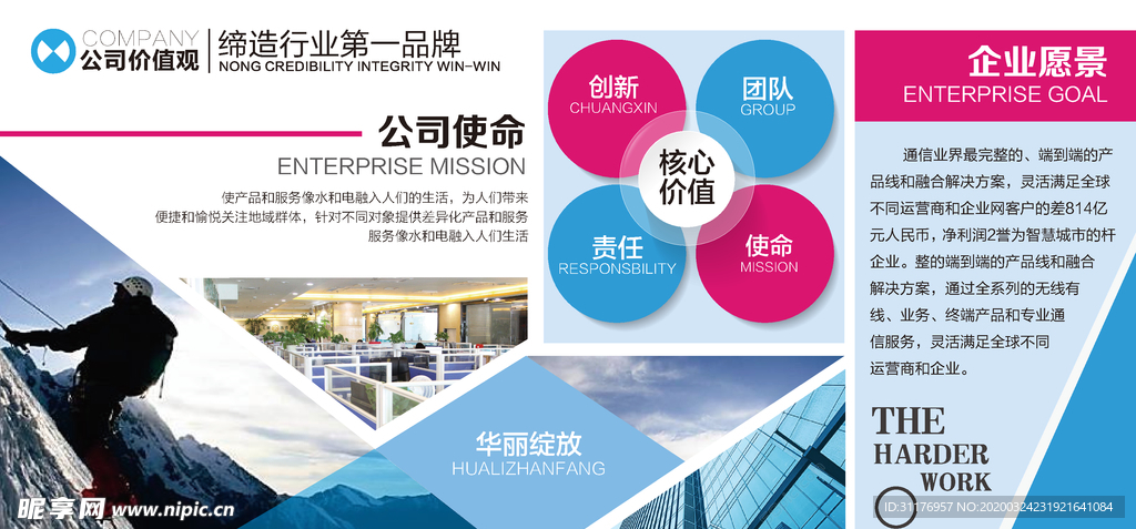 企业文化海报画册公司形象墙