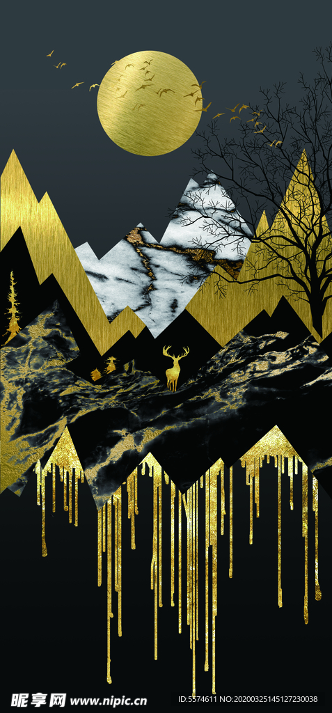 现代背景墙装饰画