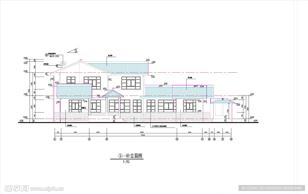 中国古典别墅施工图