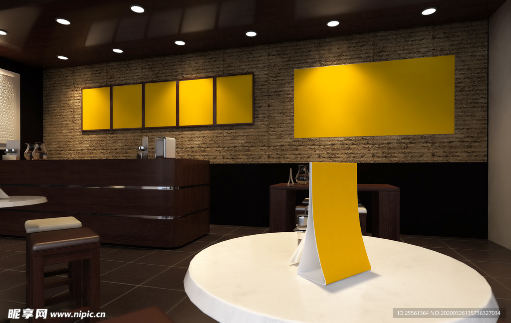 饭店海报灯箱菜单背景墙样机