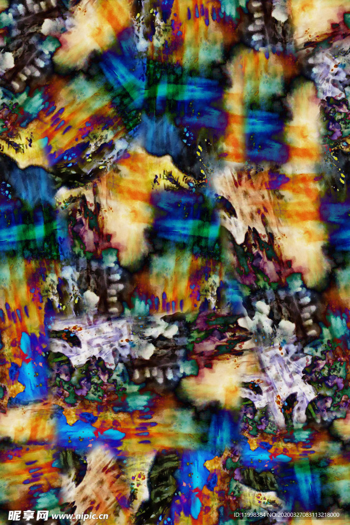 欧式抽象油画印花