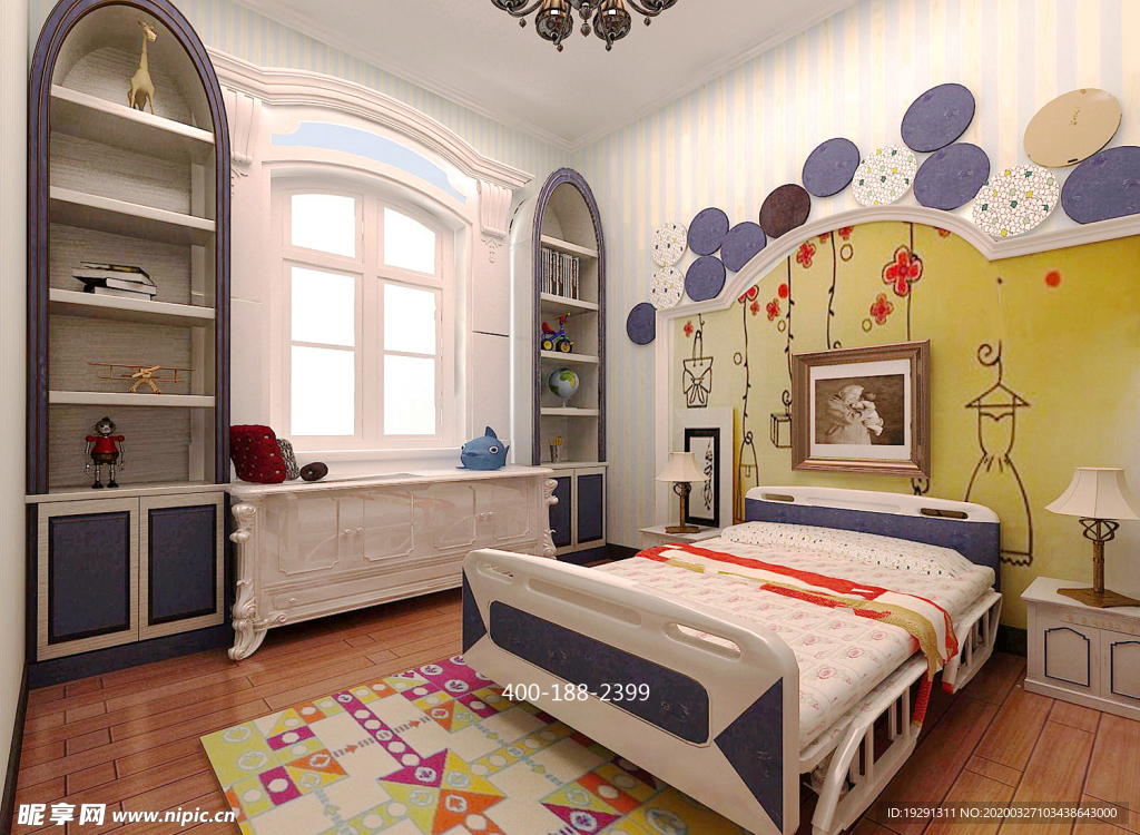 儿童房背景墙设计