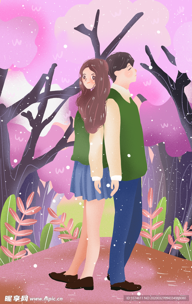 情侣插画