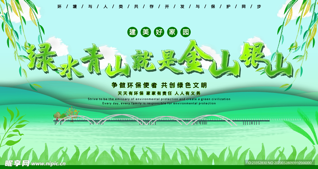 景区环保宣传展板设计