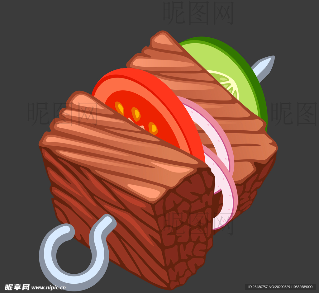 烤串烧烤UI标识标志LOGO